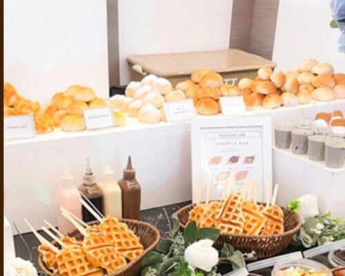 Croffle bar waffle spread