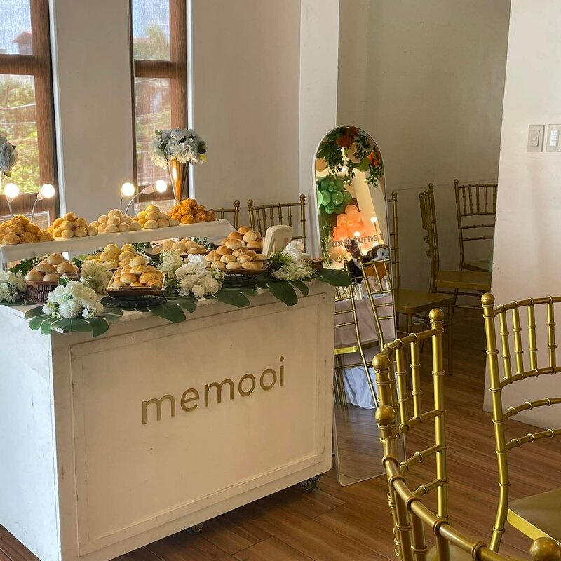 Birthday cocktail hour spread cart