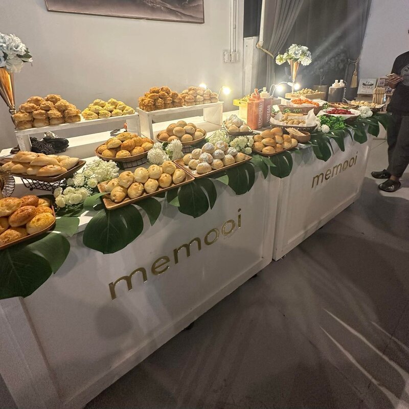 Corporate bread and pastry spread