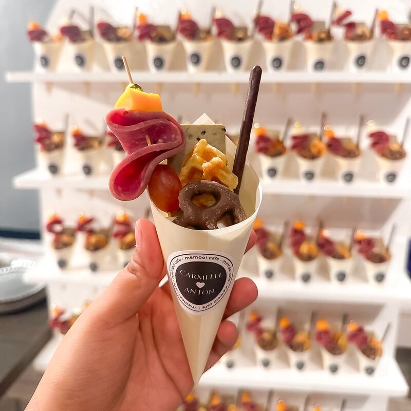 Charcuterie spread cone